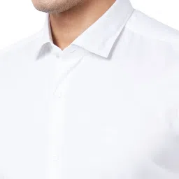 Raymond White Cotton Contemporary Fit Shirt image 5