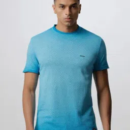The Bear House Blue Polyester Slim fit Self Design Shirts-image-34