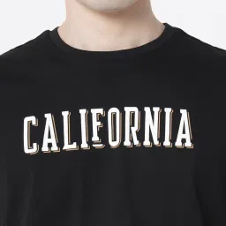 Red Tape Black Cotton Regular Fit Printed T-Shirt image 5