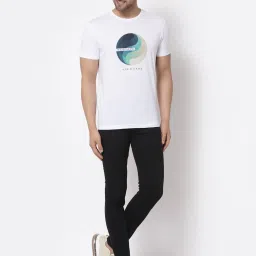 Red Tape White Cotton Regular Fit Printed T-Shirt image 5