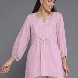Libas Pink Striped Kurti-image-79