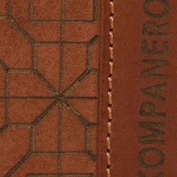 KOMPANERO Riley Cognac Leather Textured Bi-Fold Wallet image 5