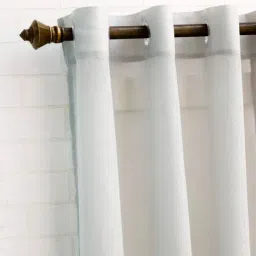 Ariana Grey Cotton Linen 7 ft Door Curtain image 4