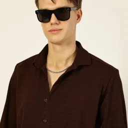 Thomas Scott Brown Regular Fit Striped Shirt image 5