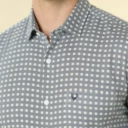 Allen Solly Grey Slim Fit Printed Shirt image 4
