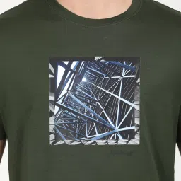 Levi's Green Cotton Slim Fit Printed T-Shirt image 5