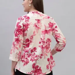 Cantabil Pink Regular Fit Printed Tunic image 2