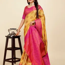 Indian Fashionista Ethnic Motif Woven Design Zari Banarasi Saree-picture-27