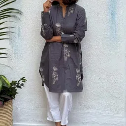 Chidiyaa Tarini Block Printed Cotton Kurta image 5