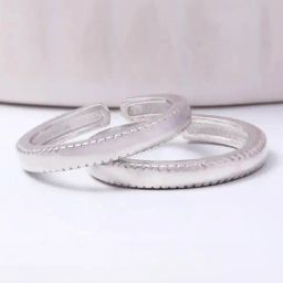 Zavya Delicate 925 Sterling Silver Double Tone Toe Ring for Women-picture-13