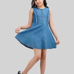 BEING NAUGHTY Denim A-Line Dress-picture-15
