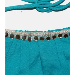 Kiddopanti Kids Green Printed Ghagra with Choli image 5