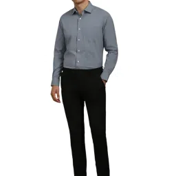 Louis Philippe Grey Regular Fit Shirt image 5