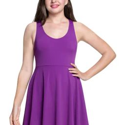 Amante Purple Padded Swim Dress-picture-43