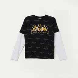 Fame Forever by Lifestyle Kids Black Cotton Printed Full Sleeves T-Shirt-picture-39