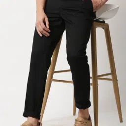 Thomas Scott Black Slim Fit Flat Front Trousers image 3