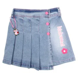 Cutecumber Girls Blue Denim Regular Fit Skirts-image-73