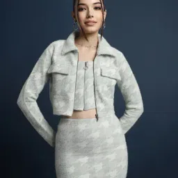 Forever 21 Grey Printed Jacket-image-31