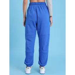 Lounge Dreams Blue Cotton Solid Joggers image 2