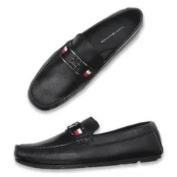 TOMMY HILFIGER Men's Black Loafers image 2