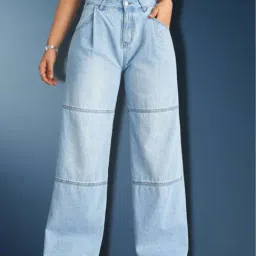 Kotty Blue High Rise Wide Leg Jeans-picture-36