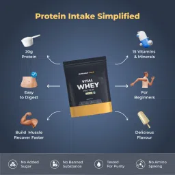 Nutrabay Gold Vital Whey Protein Powder - Kesar Kulfi image 2