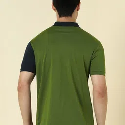 Allen Solly Colourblocked Polo Collar Pure Cotton T-shirt image 2