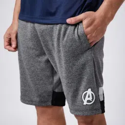 The Souled Store Grey Polyester Regular Fit Print Shorts-picture-20