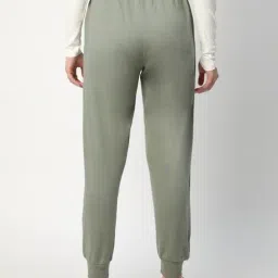 R&B Sage Green Cotton Mid Rise Joggers image 2