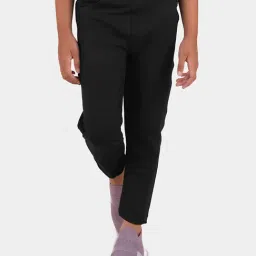 Kiddopanti Girls Black Solid Jeggings-picture-12