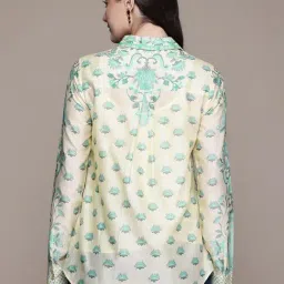 AARKE RITU KUMAR Turquoise Rosabell Shirt image 2