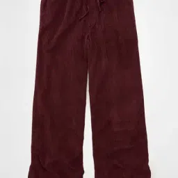 American Eagle Maroon Regular Fit Textured Trousers-picture-20