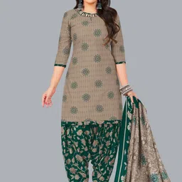 shree jeenmata collection Floral Printed Pure Cotton Unstitched Dress Material-picture-33