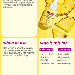 PLIX THE PLANT FIX Set Of 2 5% Pineapple Foaming Face Wash &2% Alpha Arbutin Serum image 5