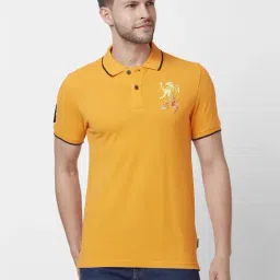 Giordano Orange Cotton Slim Fit Polo T-Shirt-picture-30