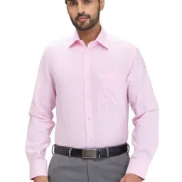 Park Avenue Red Luxus Fit Texture Shirt-image-27