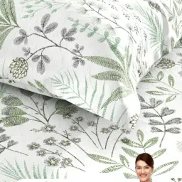 Bianca Sienna Multicolor Cotton Floral 144 TC Single Flat Bedsheet with 1 Pillow Cover image 4