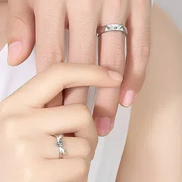 Teeragaj Set Of 2 Wing Matching and Stone Studded Adjustable Finger Rings image 4