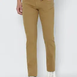 Louis Philippe Jeans Khaki Cotton Slim Fit Jeans-picture-14