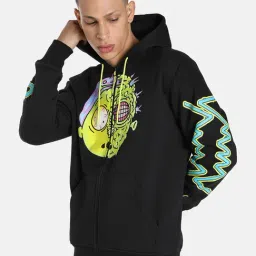 Puma x Rick Black Regular Fit Printed Hooded Sweatshirt-image-94
