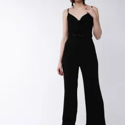 Magre Black Regular Fit Jumpsuit-image-4