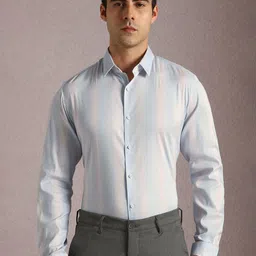 Louis Philippe Slim Fit Striped Spread Collar Formal Shirt-image-25