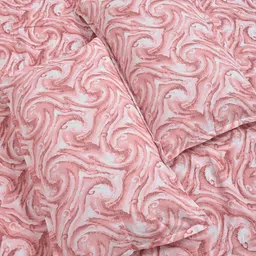 KLOTTHE Rose Abstract Printed Fitted 300 TC King Double Bedsheet With 2 Pillow Covers image 3