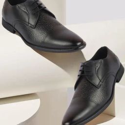 Fausto Men's Black Derby Shoes-picture-36