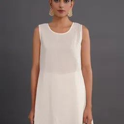 Jaypore Women Off White Block Print Regular Fit Tunic-image-49