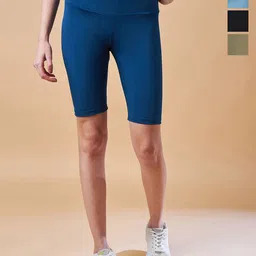 COLOR CAPITAL Women Pack Of 4 Above Knee Gym Tights-picture-19