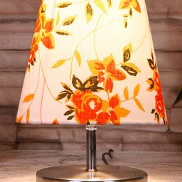 Devansh Multicolor cotton Round Metal Steel Table Lamp-picture-24