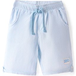 kookie kids india Kookie Kids Cotton Woven Striped Shorts - Light Blue-picture-10