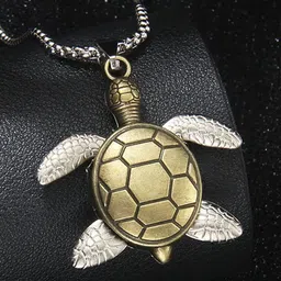 PIXFLIK Unisex Turtle Bronze Lucky Pendant Necklace-picture-19
