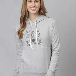 Campus Sutra Women History-Of-Art Printed Hooded Sweatshirt-picture-10